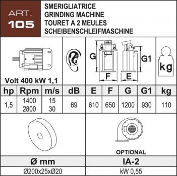 Doppelschleifmaschine Aceti ART 105